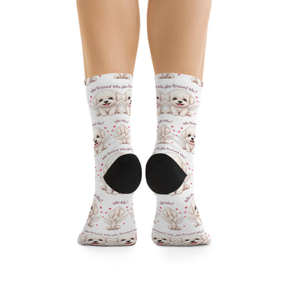 Who Rescued Who Socks - White Fluffer addition
