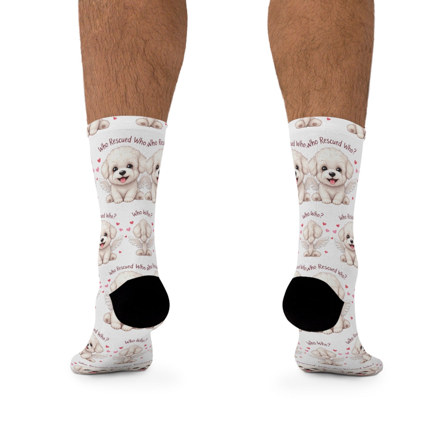 Who Rescued Who Socks - White Fluffer addition